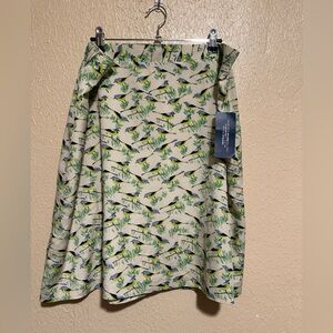 Eloquii Blue Bird Skirt Size 16W Lined Plus Size All Over Print‎